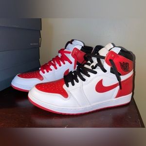 Air Jordan 1 RETRO HIGH OG / white/university red-black size 11